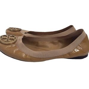 Tory Burch flats Shoes size 9 Ballet Slip Ons Camel Tan beige